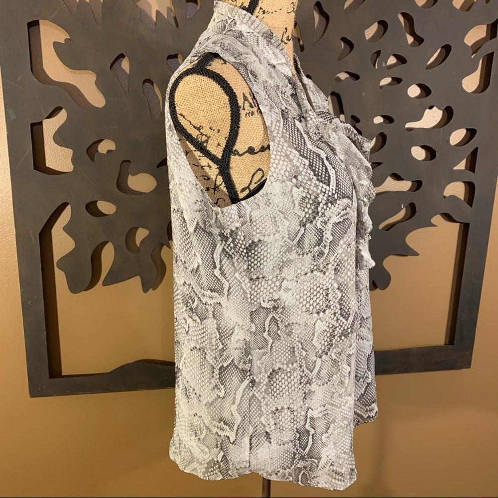 WHBM Snake Skin Ruffle Tank - Picture 4 of 10